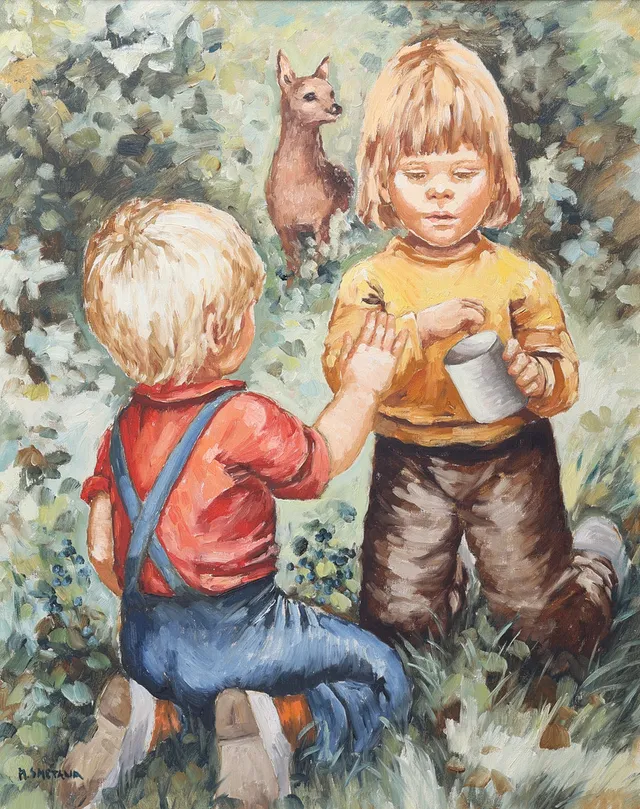 MONICA SMETANA. Olja på duk, signerad.