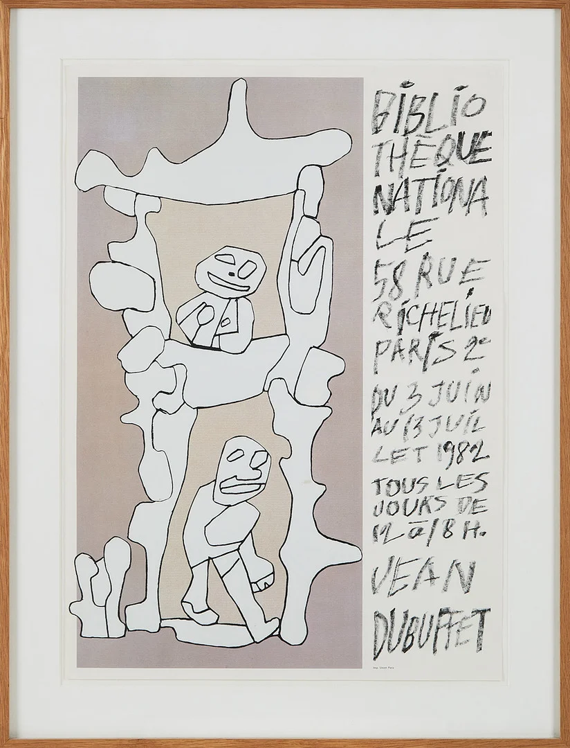 JEAN DUBUFFET. "Bibliothèque Nationale - 58 Rue Richelieu, 1982". — Engravings & Prints — Stockholms Auktionsverk Magasin 5