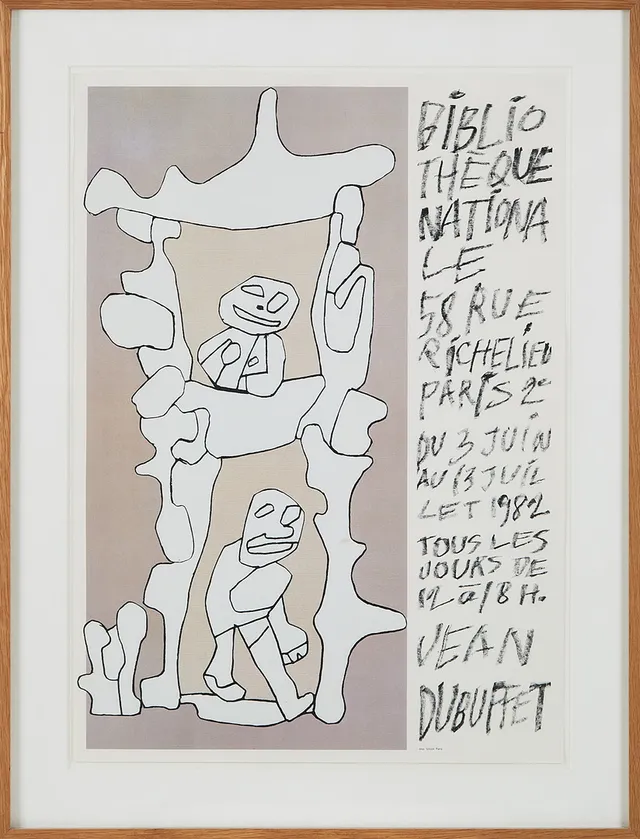 JEAN DUBUFFET. "Bibliothèque Nationale - 58 Rue Richelieu, 1982".