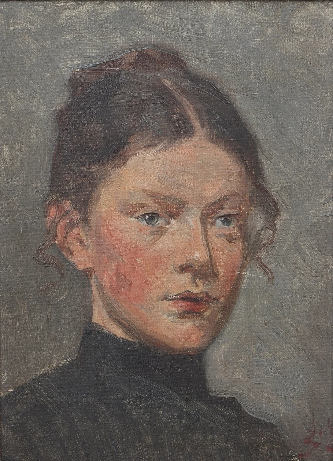 Erik Henningsen. Portrait of a young woman — Paintings and sculptures/Older pictorial arts — Lauritz