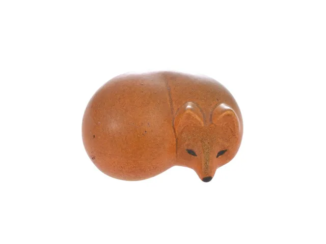 LISA LARSON, figurin, stengods, "Räv", ur serien "Skansen", längd 8 cm, höjd 5 cm.