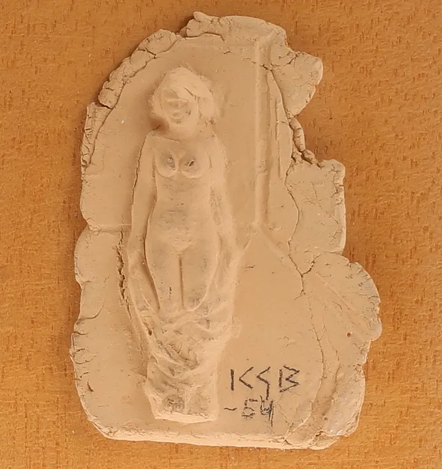 KARL GÖTE BEJEMARK. Skulptur, relief, signerad och daterad -54.