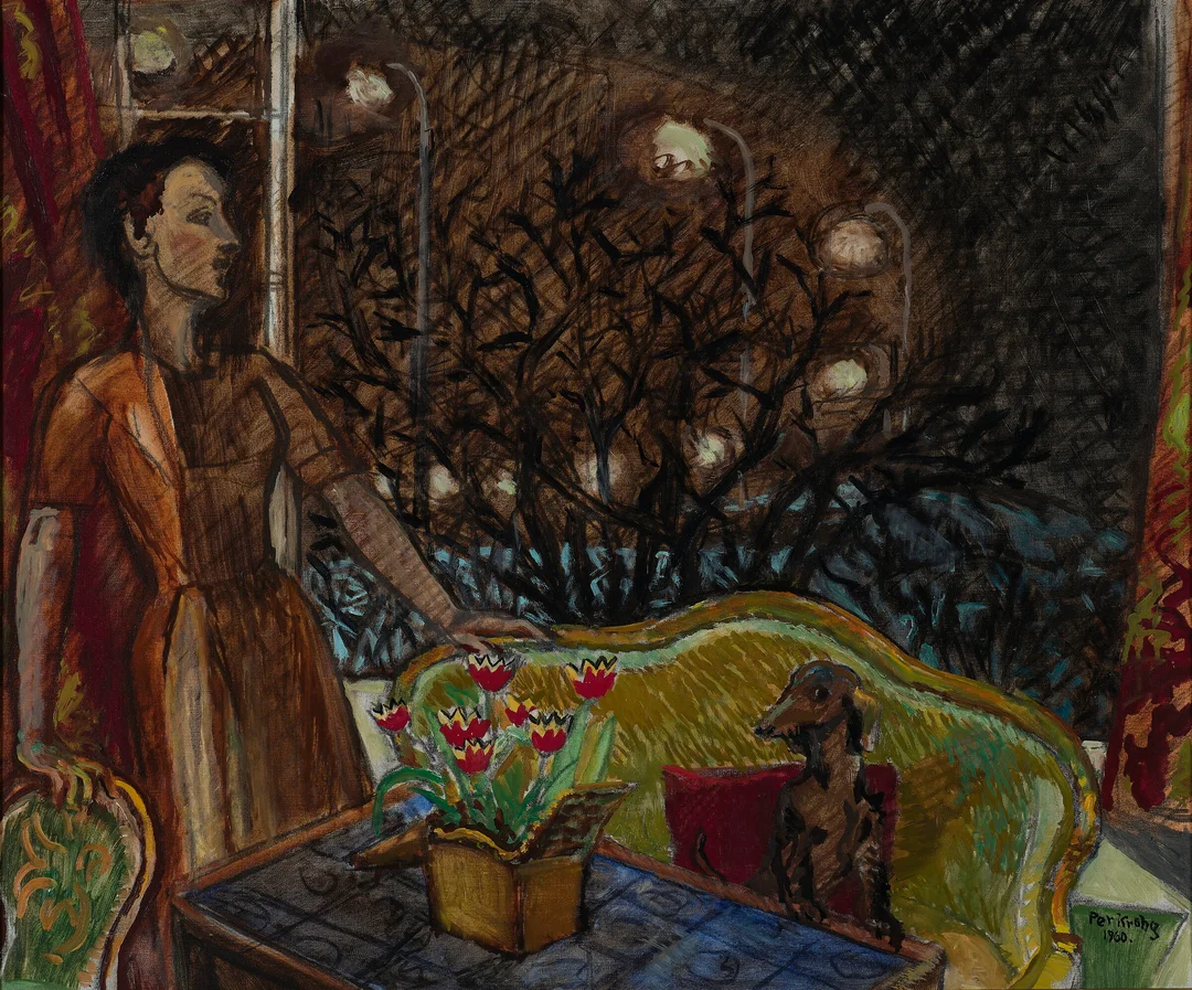 Krohg, Per — "Aftenstemning" 1960 — Kunst/Maleri — Blomqvist
