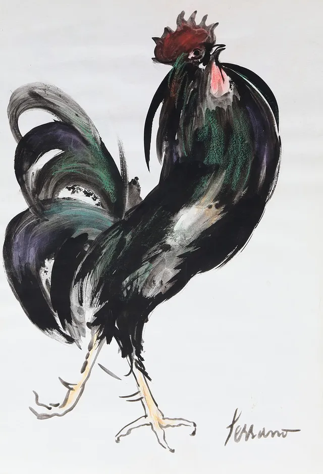 JOSEP MIQUEL SERRANO. A rooster.