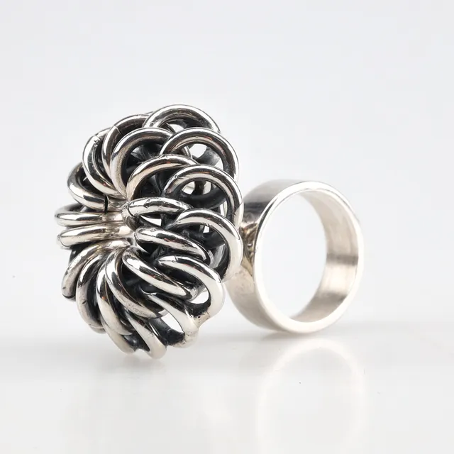 KAIJA AARIKKA (FINLAND, 1929-2014). Ring, Finland, Aarikka, silver, 1960/70-tal.