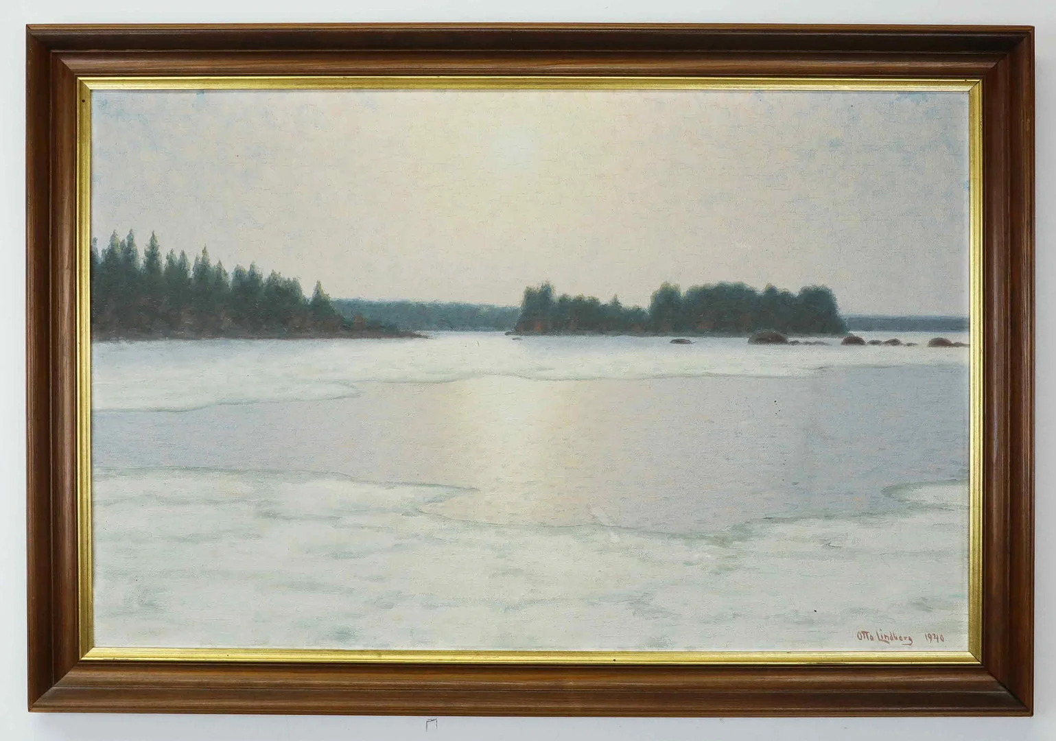 OTTO LINDBERG (SVERIGE 1880-1955). olja på duk, skymning, signerad, daterad 1940. — Paintings — Hälsinglands Auktionsverk