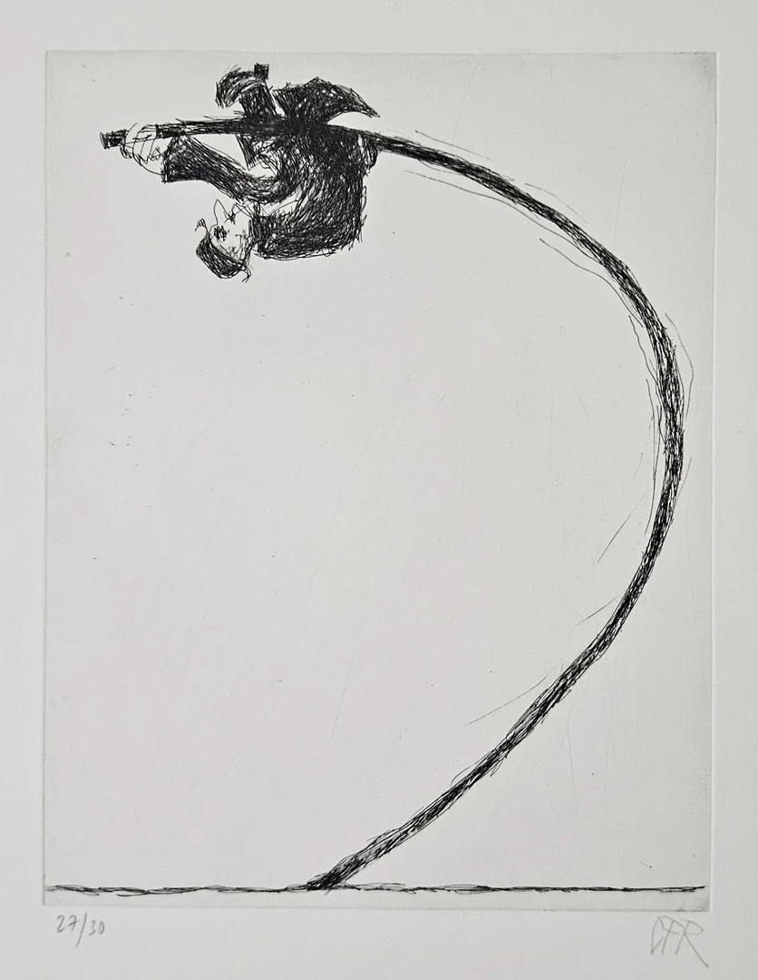 CARL FREDRIK REUTERSWÄRD. "Jumparen". Etsning, signerad CFR och numrerad 27/30. — Engravings & Prints — Auktionshuset Thörner & Ek