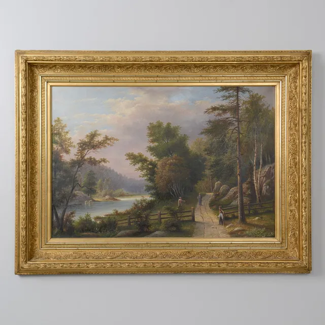 EHRNFRIED WAHLQVIST. Landskap, olja på duk, signerad, signerad och daterad 1882.