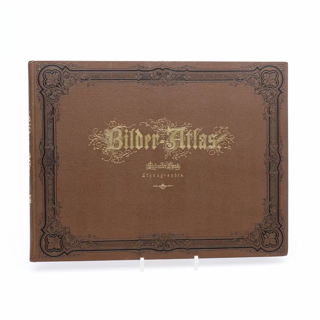 F. A. BROCKHAUS' BILDER-ATLAS. IKONOGRAPHISCHE ENCYKLOPÄDIE DER WISSENSCHAFTEN UND KÜNSTE. SIEBENTER BAND ETHNOGRAPHIE CA. 1870.