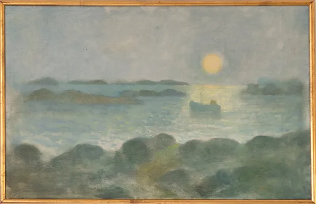 ARNE MALMBORG. olja på duk, "Noctune", signerad med monogram och A. Malmborg á tergo.