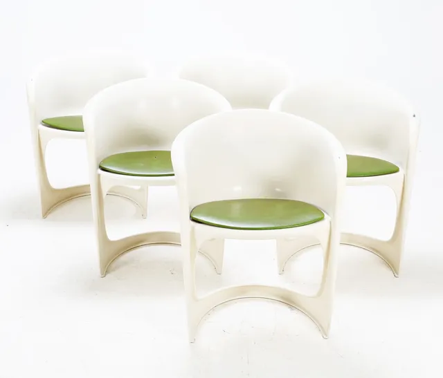 Steen Østergaard. Five plastic chairs model 291 (5)
