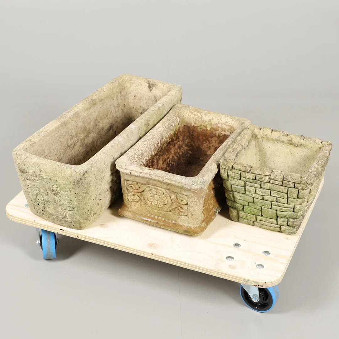 THREE GARDEN PLANTERS. — Garden — Lawrences Auctioneers