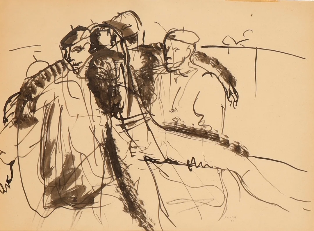 PERE PRUNA (1904–1977). Escena taurina. — Drawings — Barcelona Auctions