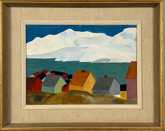 ERIC CEDERBERG. HANS ART. Fjordlandskap, olja på pannå, a tergo på spännram noterat Eric Cederberg.