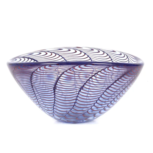 HANNE DREUTLER & ARTHUR ZIRNSACK. Skål, konstglas, Studio Åhus, signerad. 1900-tal.