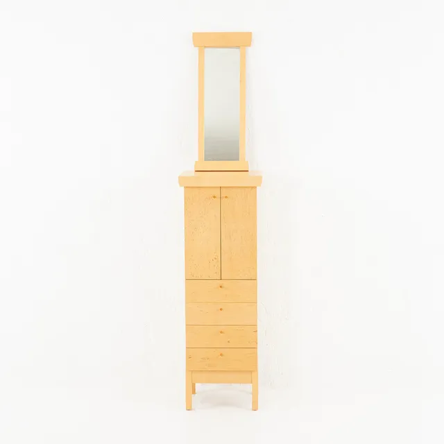KARIN TYREFORS. Skåp samt spegel, "Alfa", Fröseke Form, 1988.