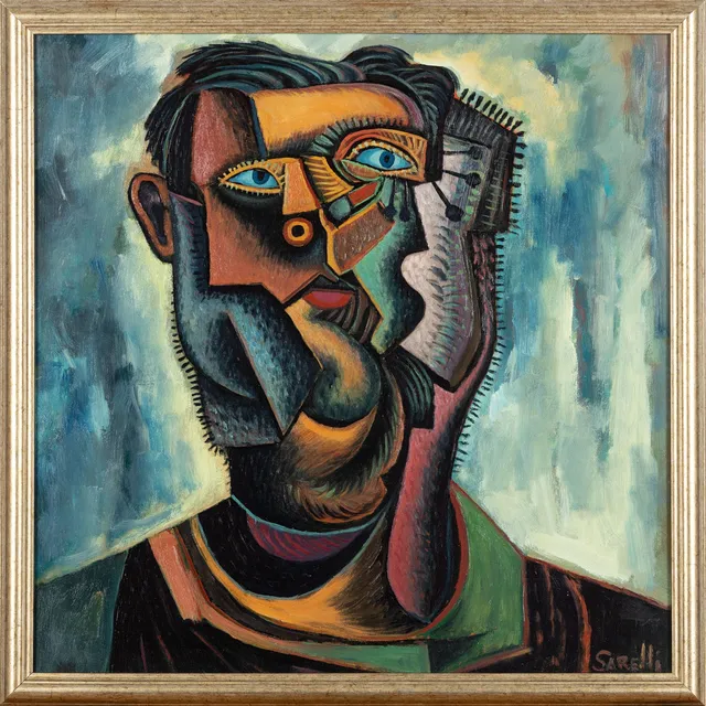 PAAVO SARELLI. "Finnen i Torre" (Torremolinos), signerad, olja på pannå.