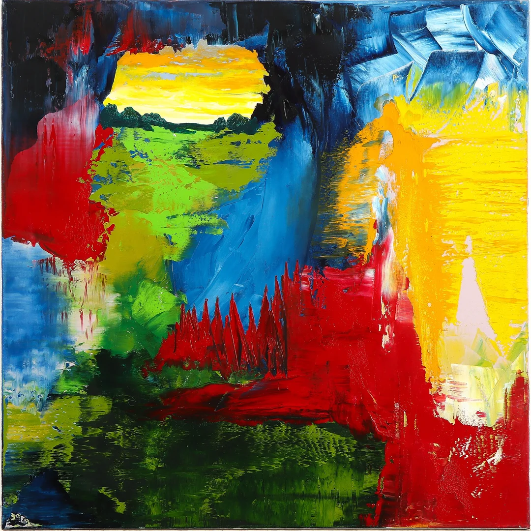 Franz Beckerlee. Abstract composition, acrylic on canvas — Paintings and sculptures/Modern pictorial arts — Lauritz