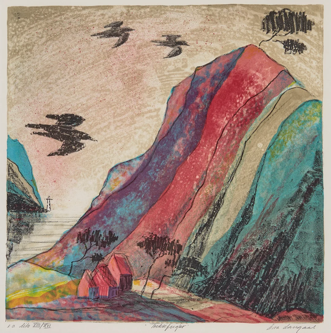 Langaas, Eva — "Trekkfugler" — Kunst/Grafikk — Blomqvist