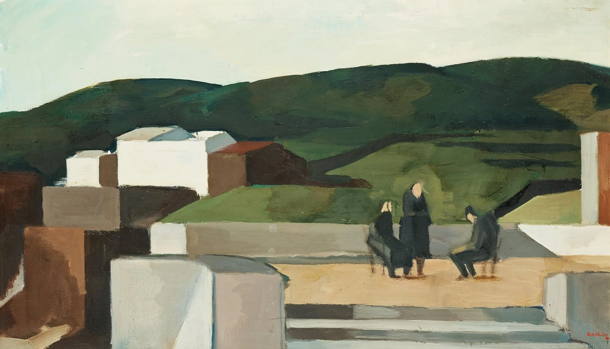 Sixten Lundbohm, "Kyrkterrassen Cadaqués". — Bukowskis