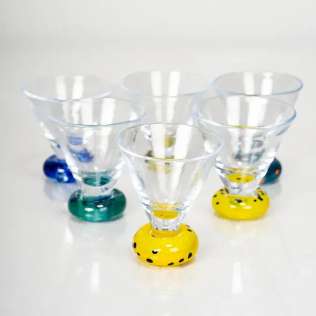 ANDERS WINGÅRD. SNAPSGLAS, Baskemölla, signerad (6st).