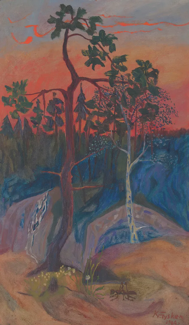 Tysken, Kristian — "Solnedgang ved Rajakrity" 1966