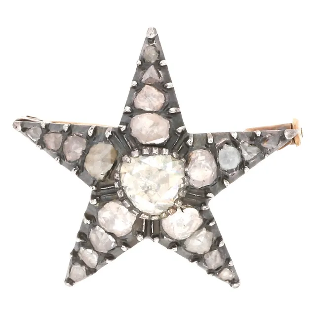 Star-shaped brooch, 19th Century.