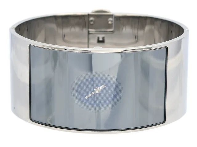 cK, Calvin Klein, Flash, Boett nr. K34223/00, damur, 32 x 51 mm, stål, quartz, mineralglas, stel integrerad armlänk (M), ca 2005, box, ytterkartong.
