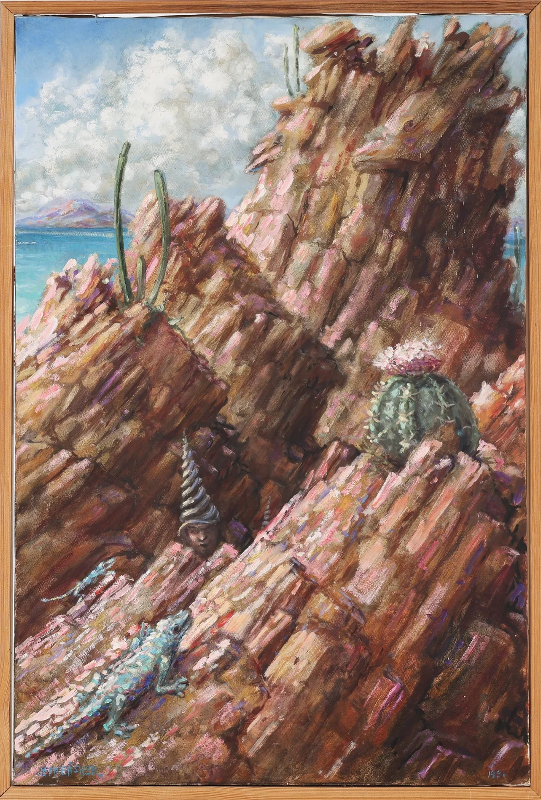 Jeppe Eisner: Desert landscape with figure — Paintings and sculptures/Modern pictorial arts — Lauritz