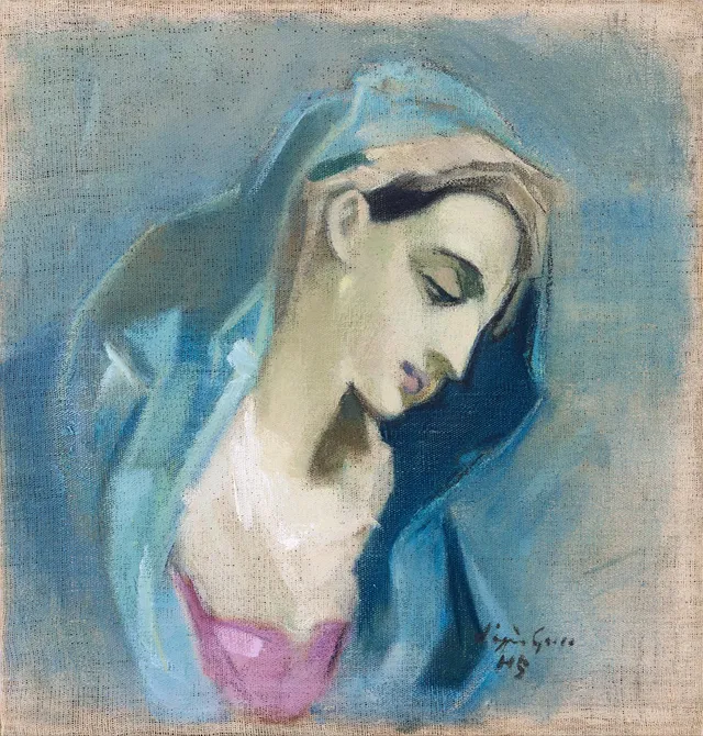 Helene Schjerfbeck, "Blå Madonna".