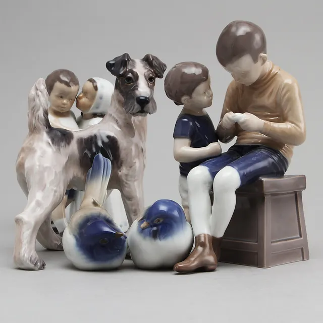 FIGURINER, 5 st, porslin, Danmark.