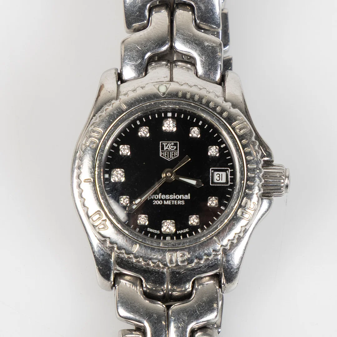 TAG HEUER, Link (200 Meters), Professional, armbandsur, 27 mm, stål, ca 1995. — Wristwatches — Stockholms Auktionsverk Helsingborg
