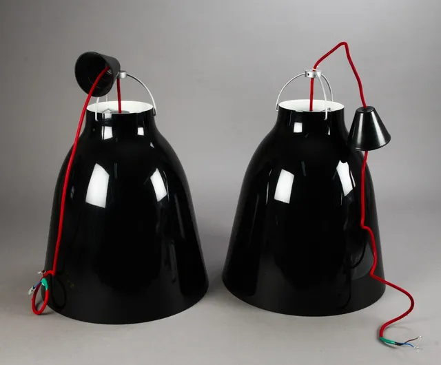 Cecilie Manz for Lightyears. Pair of pendants model Caravaggio P3, black (2)