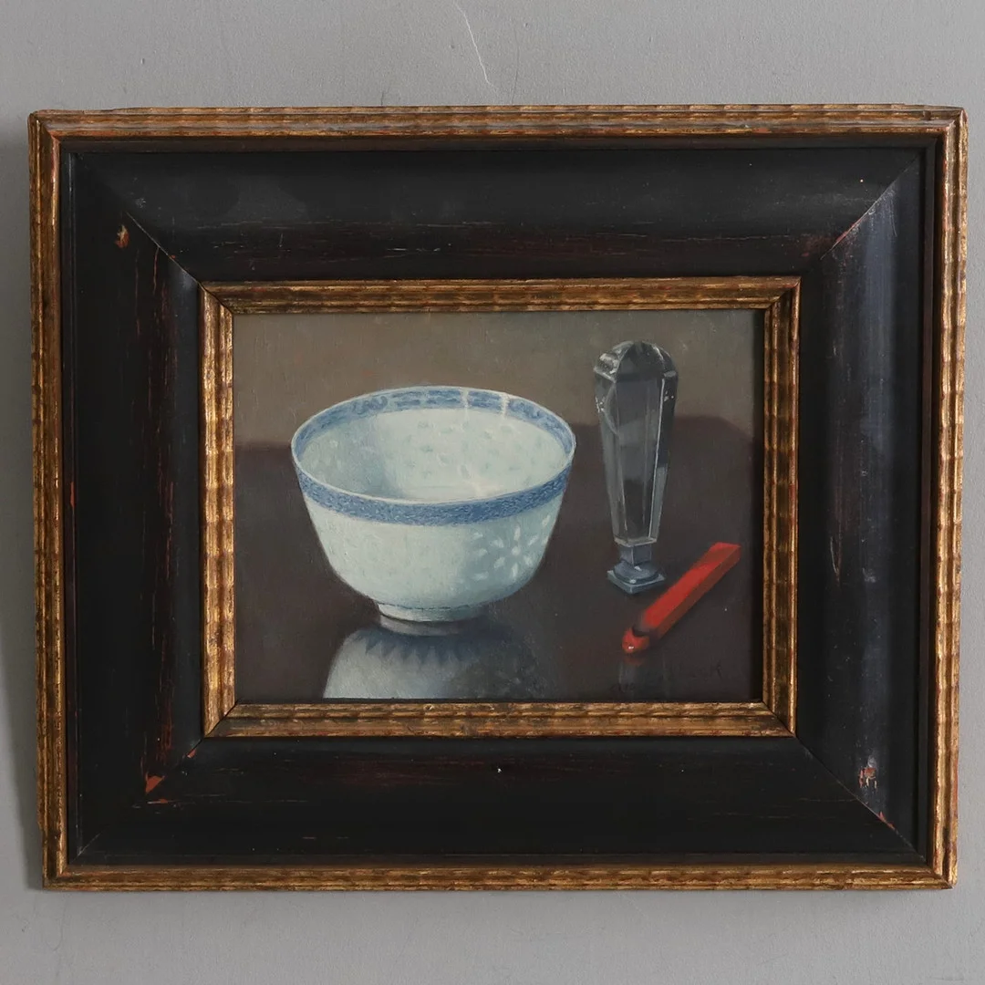 ALBERT LIEDBECK (1881-1955). Olja på pannå, stilleben, signerad. — Paintings — Örebro Stadsauktioner