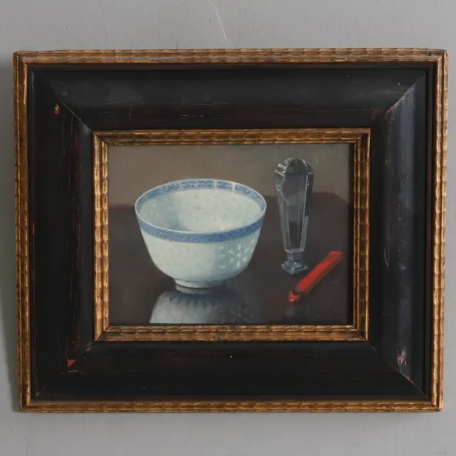 ALBERT LIEDBECK (1881-1955). Olja på pannå, stilleben, signerad.