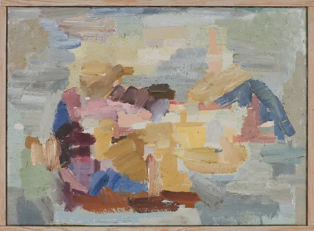 BRITA MOLIN. "Ljusön", olja på duk, signerad.