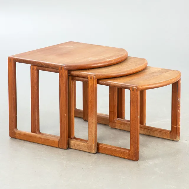 3 Teak Satztische, Dänemark (3).
