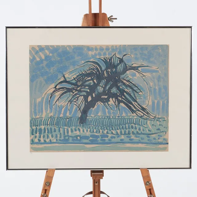 PIET MONDRIAN (1872-1944). Efter. Serigrafi "Blue Tree", numrerad upplaga 18/300.