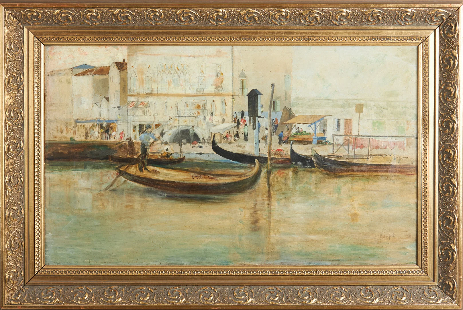 WILHELM VON GEGERFELT. Venedigmotiv, olja på duk, signerad W v Gegerfeldt. — Paintings — Stockholms Auktionsverk Magasin 5
