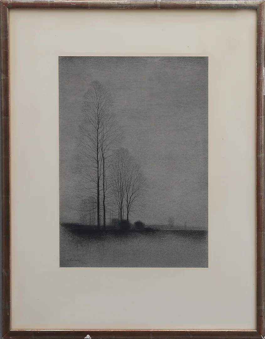 GUNNAR NORRMAN. "VÅRKVÄLL". — Drawings — Crafoord Auktioner Lund