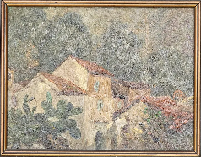 LLUIS PALLARÉS. CASERÍO DEL SUBURBIO, XANEN, 1945.