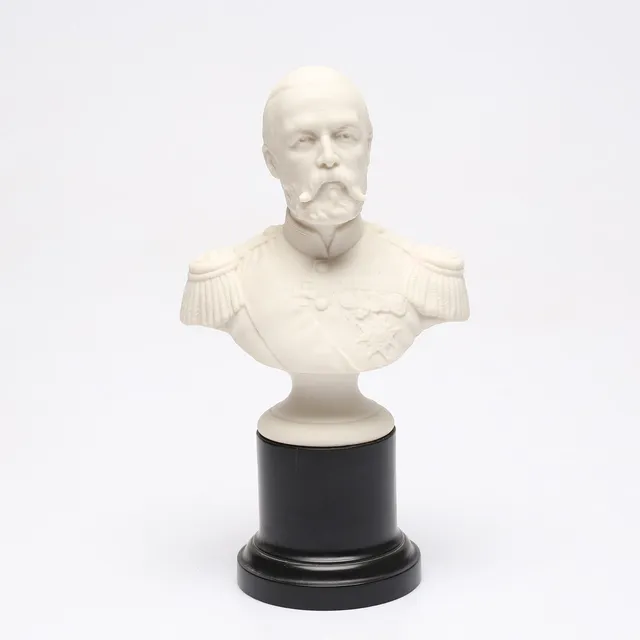 FIGURIN, parian, Oscar II, G Eriksson, Gustavsberg.