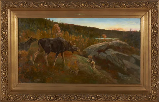 Gran, Halfdan — Jakthund og elger, 1900