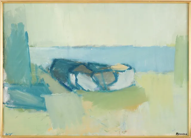 GUSTAV RUDBERG. Landskapmotiv, olja på duk, signerad.