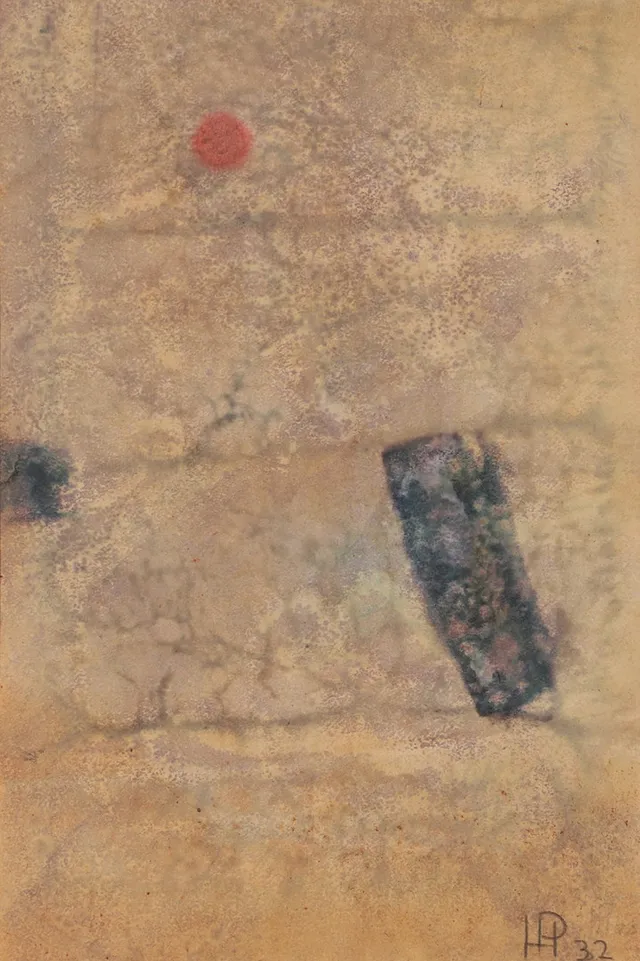 HENRI PFEIFFER. Komposition, akvarell, signerad H.P. -32.