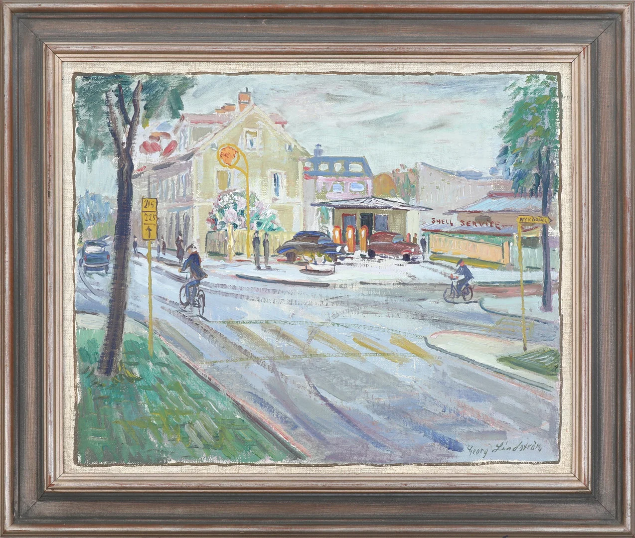 GEORG LINDSTRÖM. olja på pannå, signerad. — Paintings — Södermanlands Auktionsverk