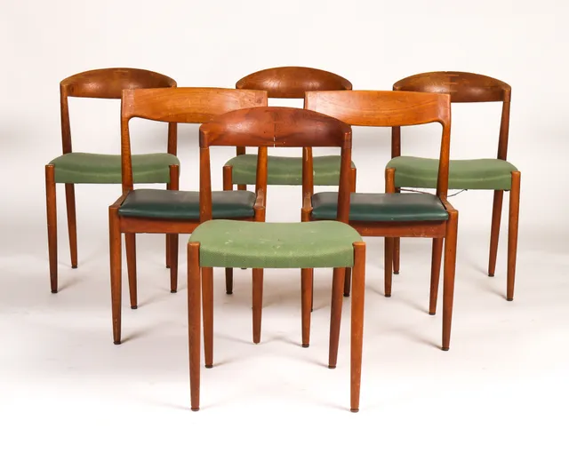 Knud Andersen for I.C.A. Jensen/Bramin Furniture. A set of six teak chairs (6)