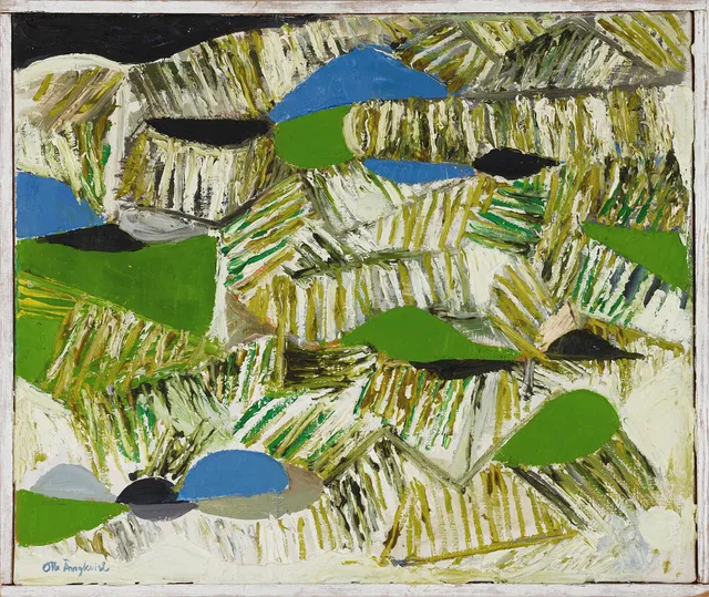 OLLE ÄNGKVIST (1922-2006): "Gräs", signerad, olja på duk.