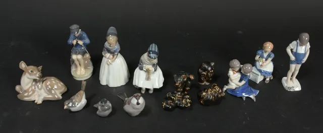 Royal Copenhagen / Kongeligt Porcelæn m.m. Samling figurer m.m. (14)