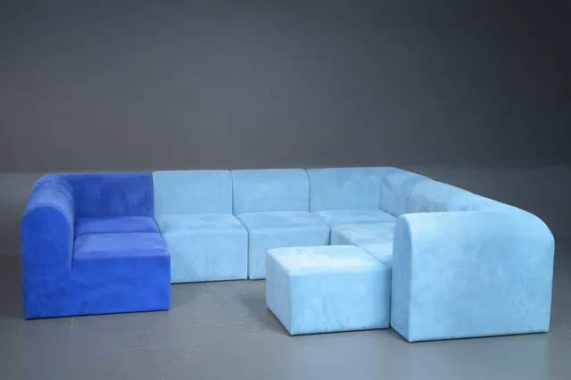 Erik Rasmussen for Paustian, modular sofa with Alcantara (8 pieces)